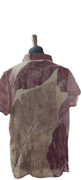 botanical printing blouse