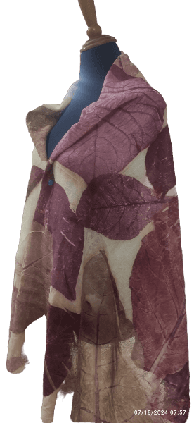 botanical printing shawl