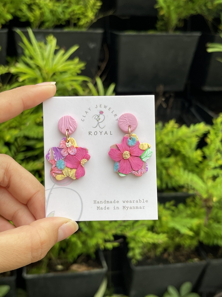 PolymerClay Earring (Flower Garden)